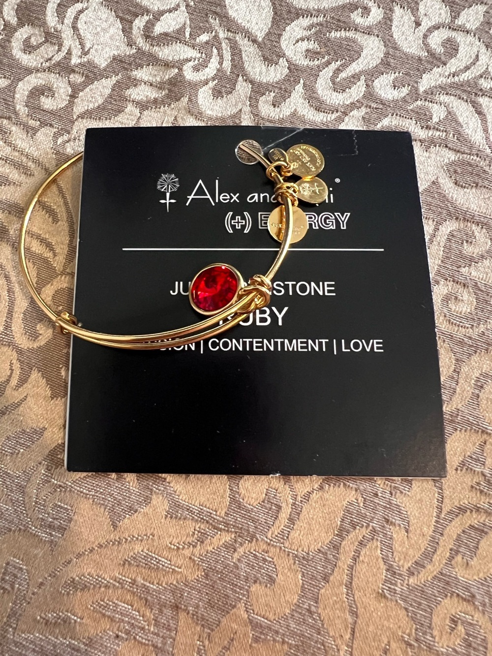 Alex And Ani January Scarlet Birthstone Charm Bangle Bracelet